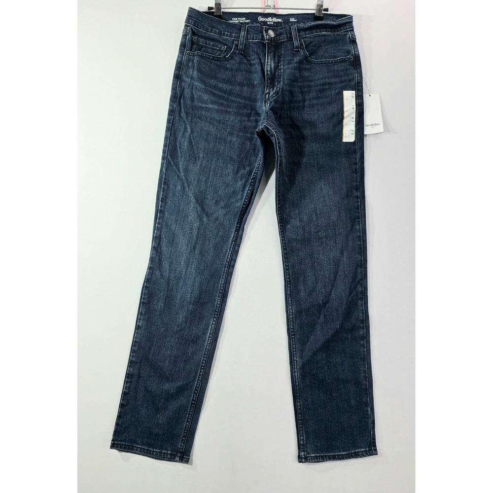 NWT Goodfellow & Co Mens Slim Fit Jeans Dark Wash Indigo 32x30